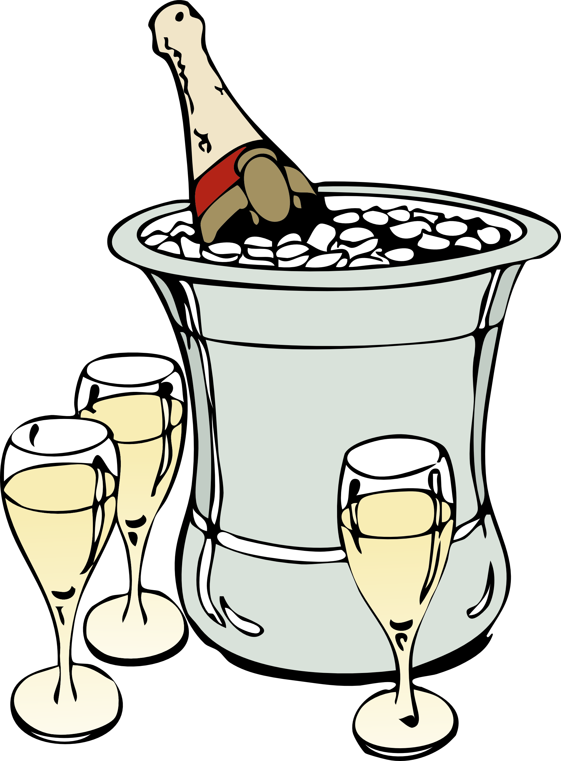 Free Champagne On Ice - Custom Champagne On Ice Sticker (1969x2672)