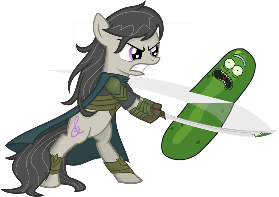Arc, Bipedal, Earth Pony, Elrond, Female, Food, Green, - Cartoon (1024x755)