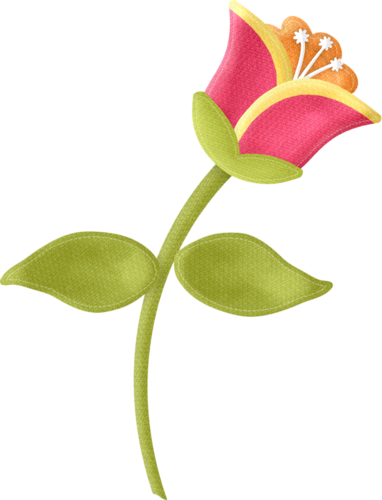 Primavera One Birdie Lane Con Abc - One Flower Clip Art (382x500)