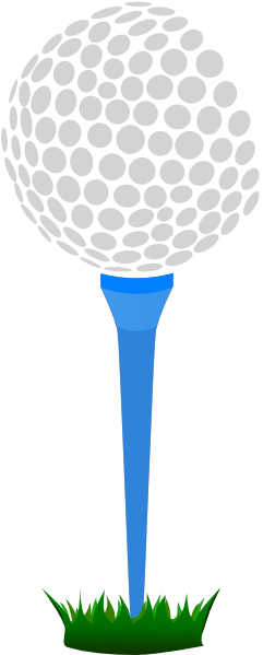 Golf Ball On Tee Clipart (252x599)