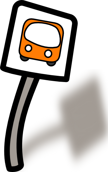Free Vector Funny Bus Stop Clip Art - Bus Stop Clipart (366x581)