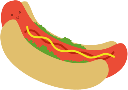 Hot Dog Vector By Cotaku - Hot Dog Vector Png (419x294)