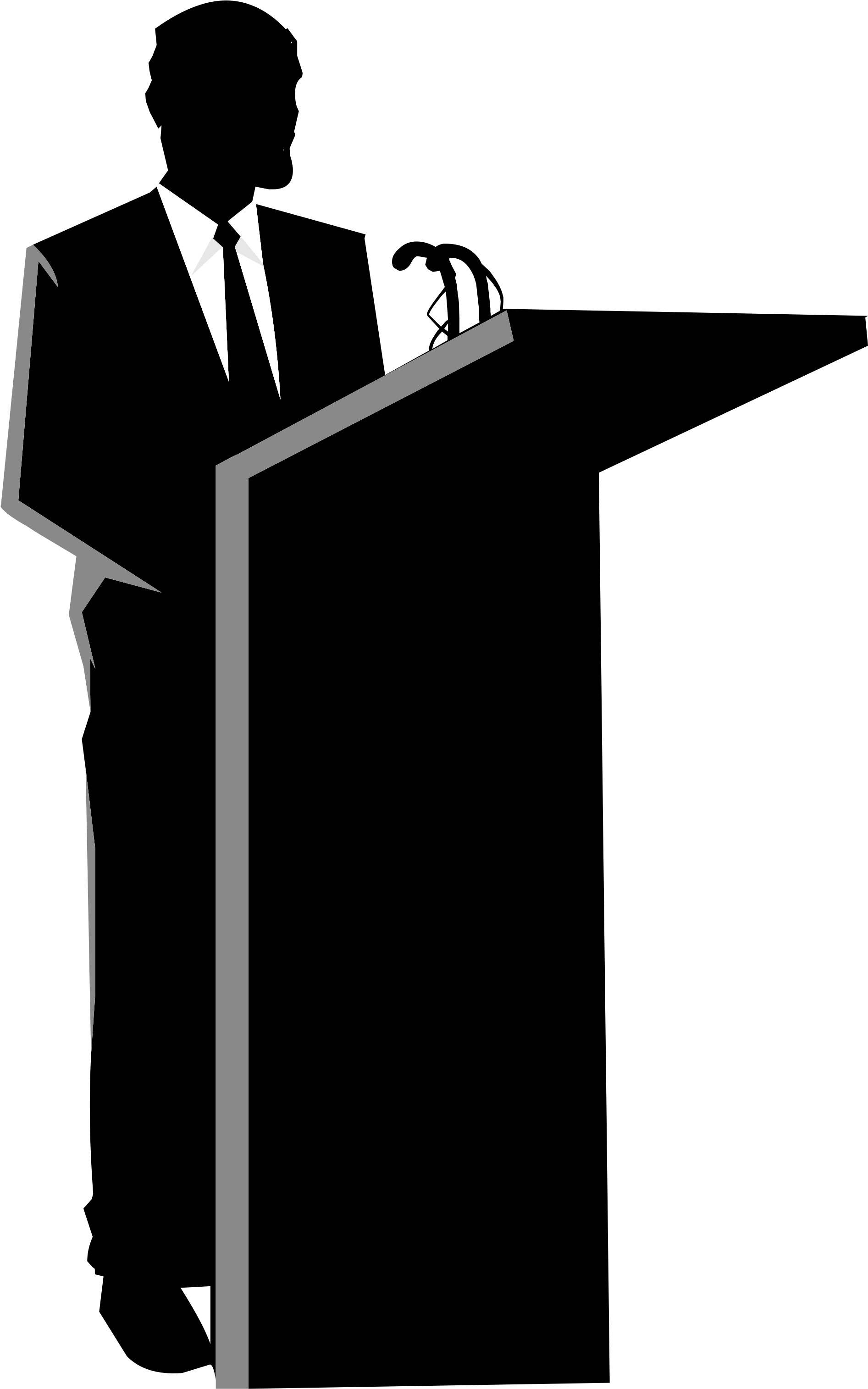 No Speaking Please - Person Behind A Podium (2000x3129)