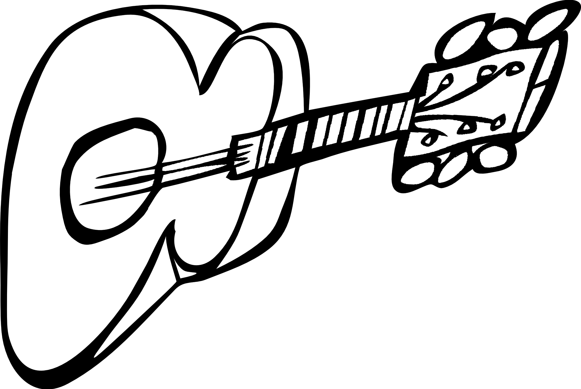 Water Slide Clip Art Free - Guitar Clip Art (1979x1326)