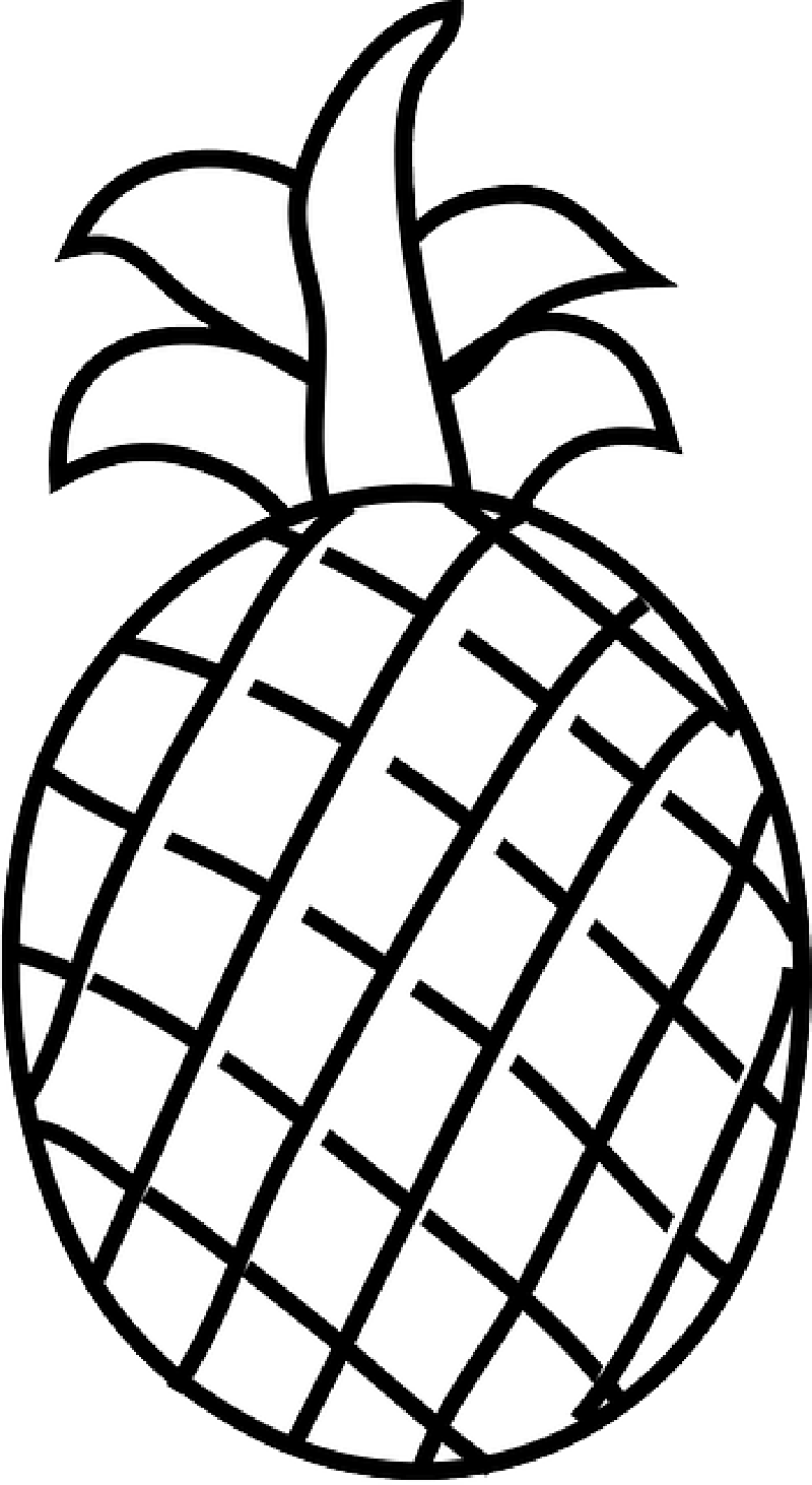 Black, Apple, Food, Fruit, Outline, Drawing, White - Line Drawing Of Fruits (800x1462)