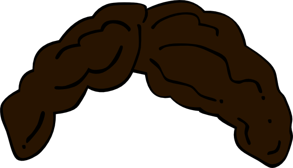 Clip Art Black And White Hair Clipart Kid - Afro Wig Clip Art (600x345)