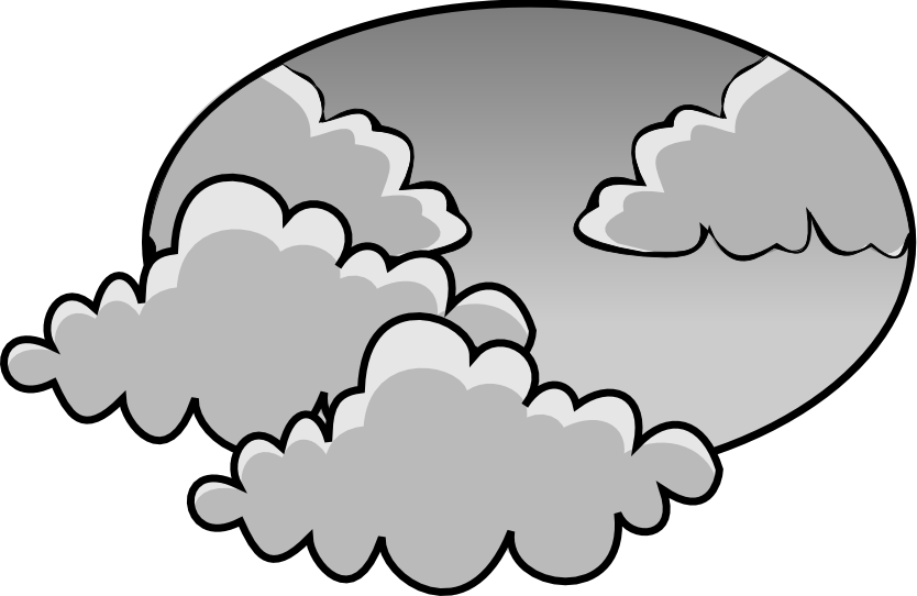 Cloudy Day Clipart - Cloudy Clipart (834x542)