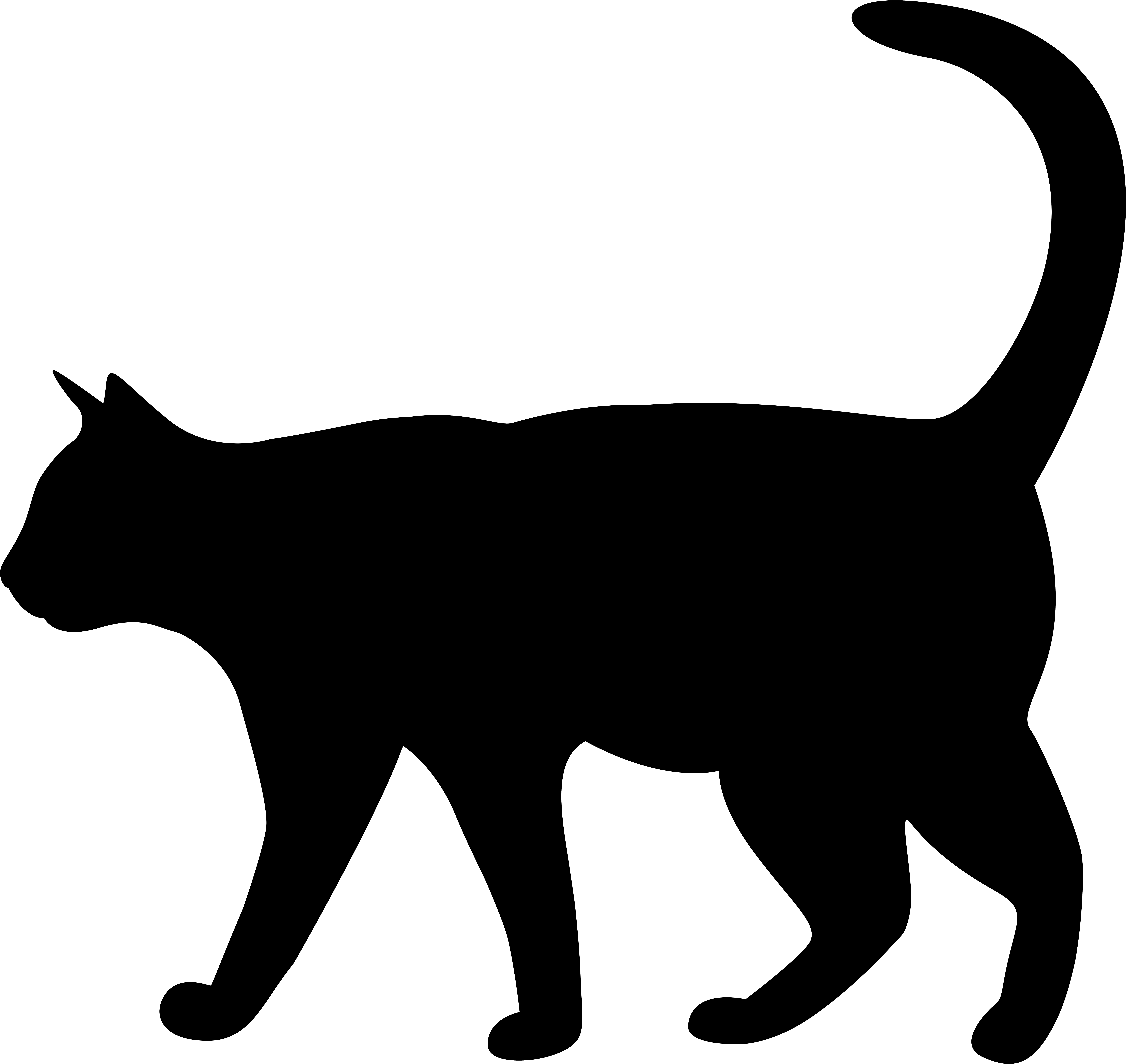 Cat Silhouette Clipart - Cat Silhouette Clipart (8000x7522)