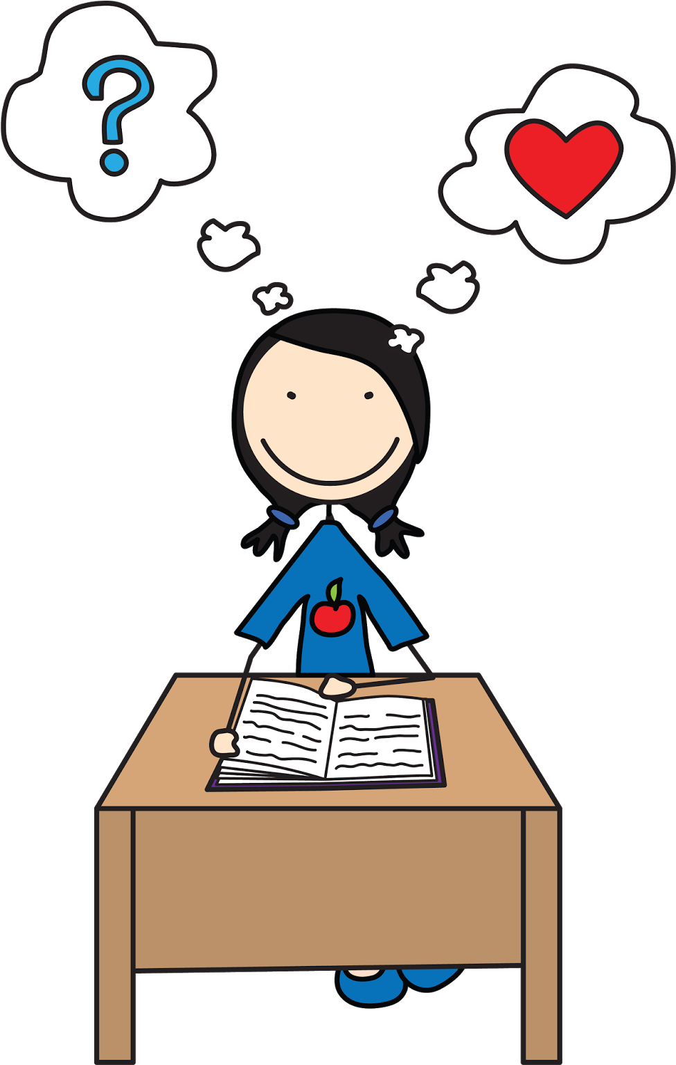 Boy Thinking Clipart Clipart Panda - Women Thinking Clipart Png (1039x1600)