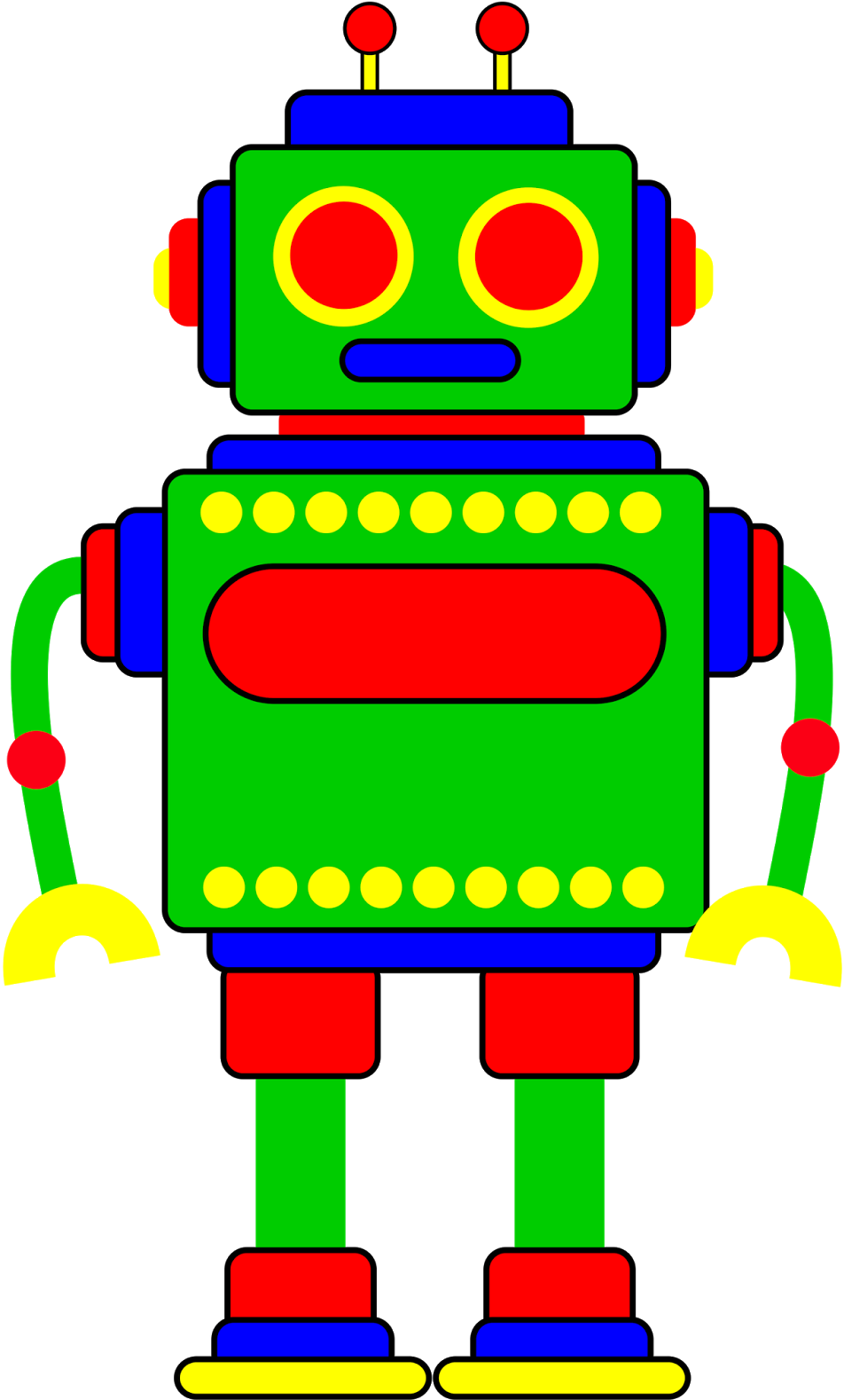 Robots Clipart - Clip Art Of Robot (975x1600)
