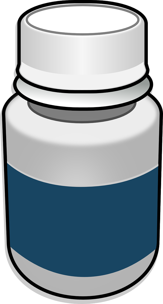 Bottle Clipart Medication - Pill Bottle Clipart Transparent (687x1280)
