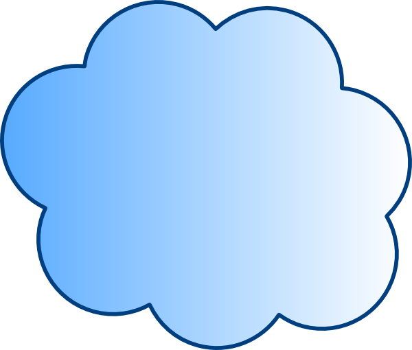 Blue Cloud Clip Art At Clker - Blue Cloud Clipart (600x510)