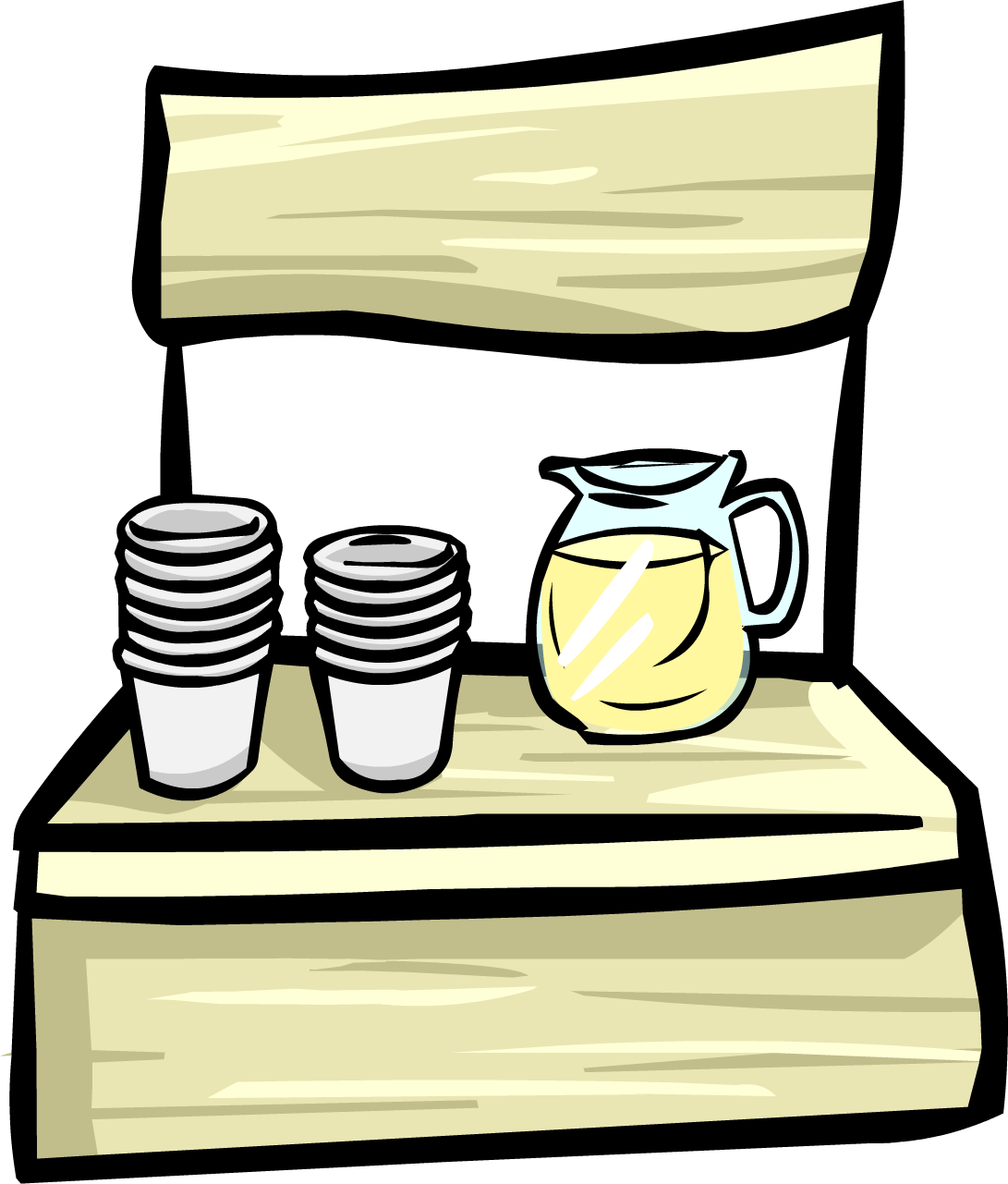 A Lemonade Stand As Seen On The Lemonade Stand Background - Lemonade Stand Clipart Png (1091x1281)