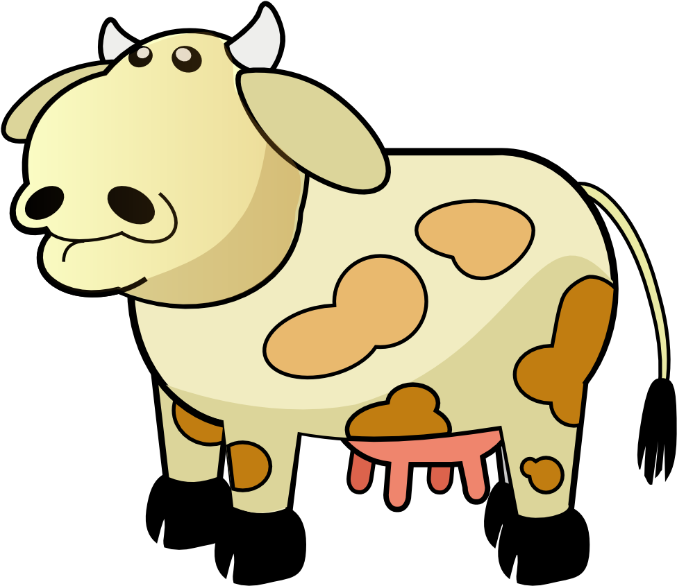 Yogurt Free Colour Cow 2 - Moving Pictures Of Cows (2400x2089)