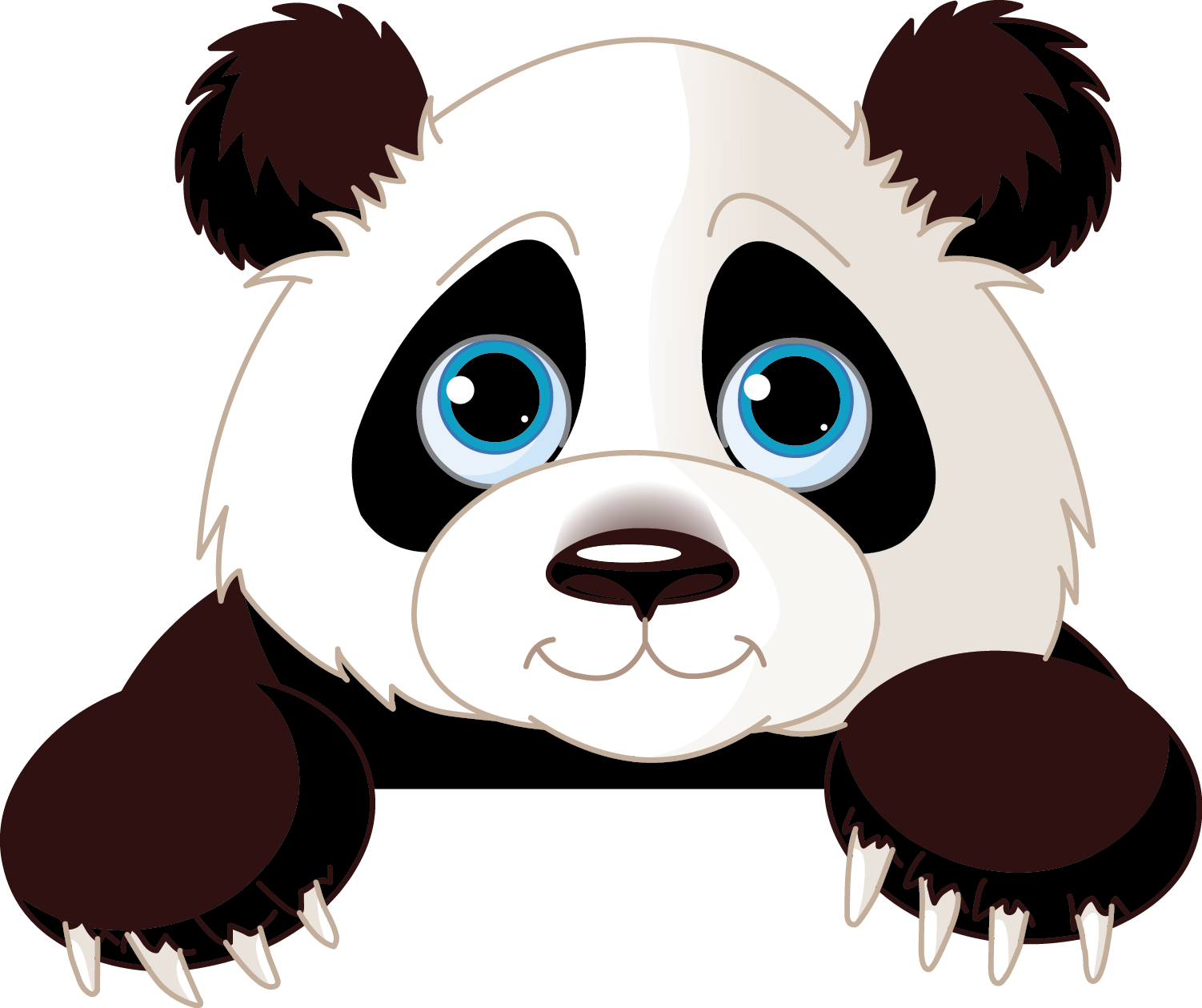 Giant Panda Free Content Clip Art - Imagenes De Animales En Caricatura (1502x1259)