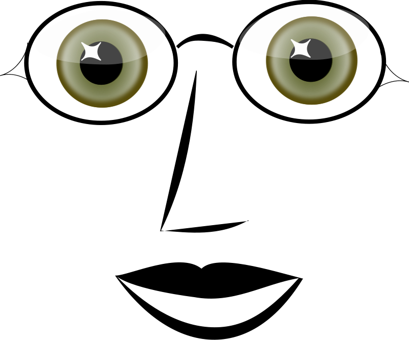 Smiley Face With A Cold, Sneezing Into Handkerchief - Sketsa Kacamata (800x666)