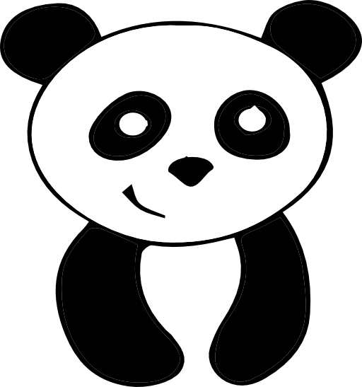 Free Panda Head Clipart Image - Panda Silhouette Clipart (512x547)