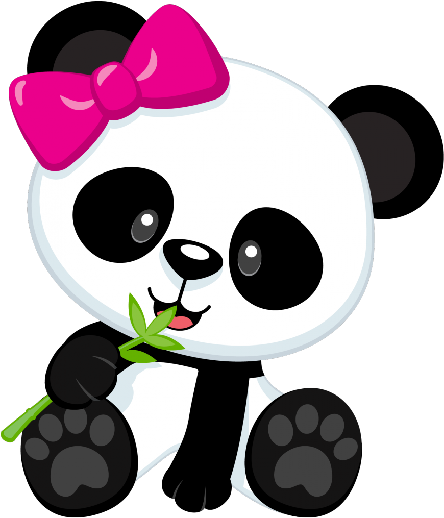 Cute Panda Cartoon Png Clipart Image - Imagenes De Pandas Para Colorear -  (876x1024) Png Clipart Download
