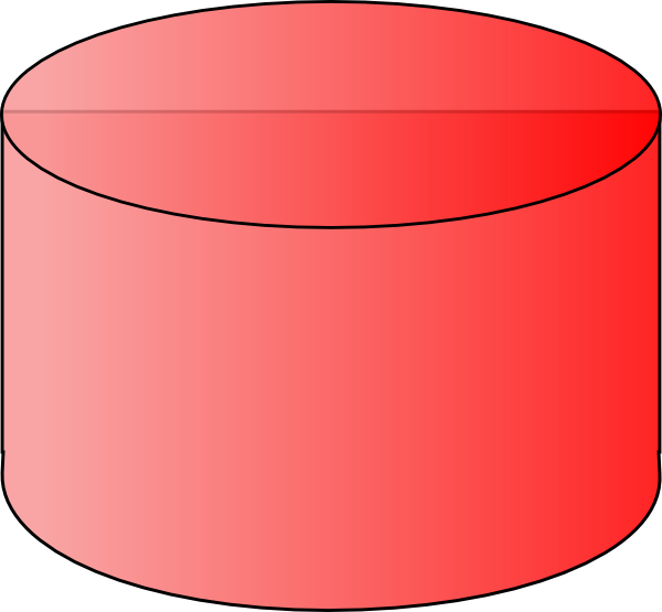Red Cylinder Clip Art At Clker - Clipart Cylinder (600x555)