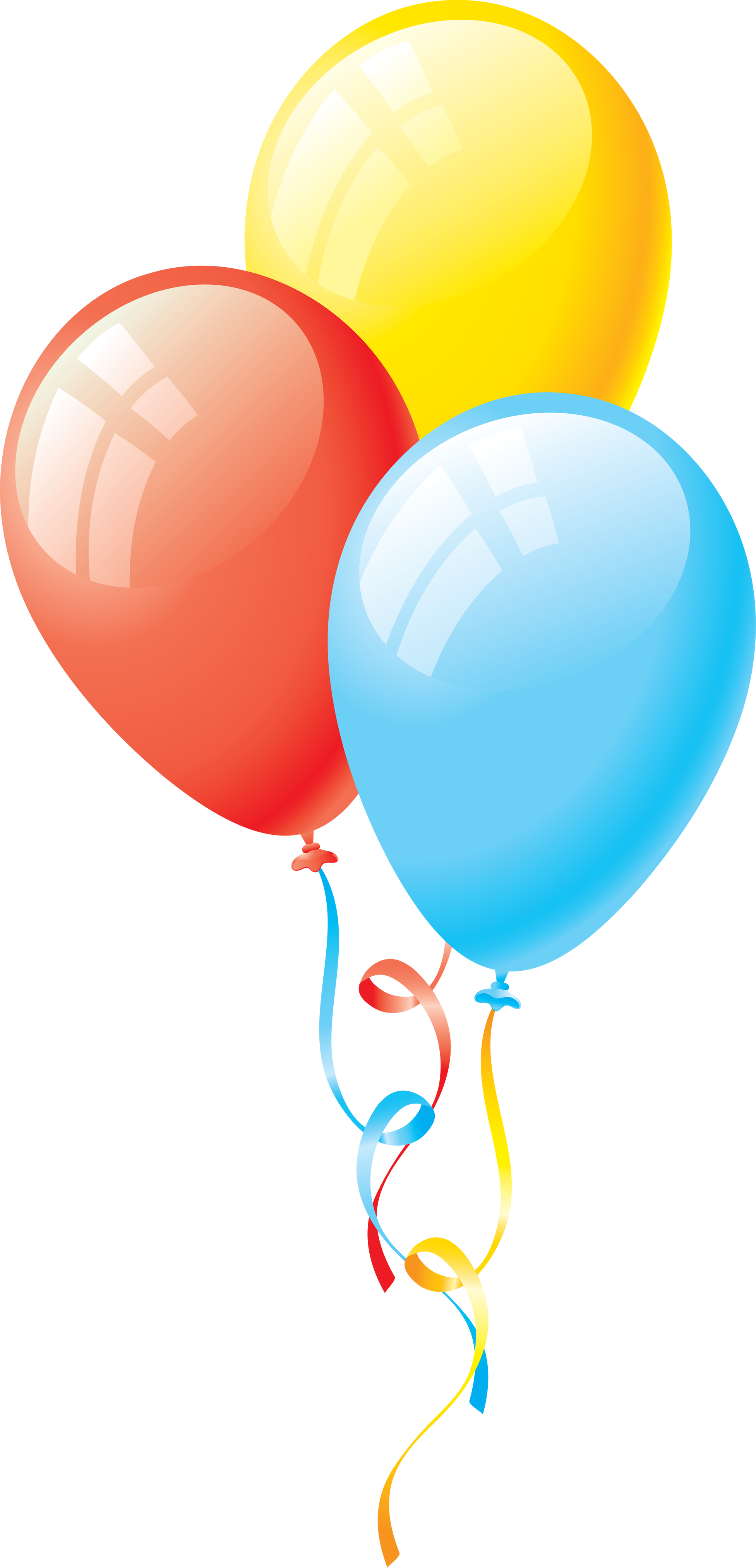 Colorful Balloon Png Image, - Birthday Balloon Clip Art (1953x4048)