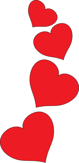 Red Hearts Clipart - Red Hearts Clip Art (512x1054)