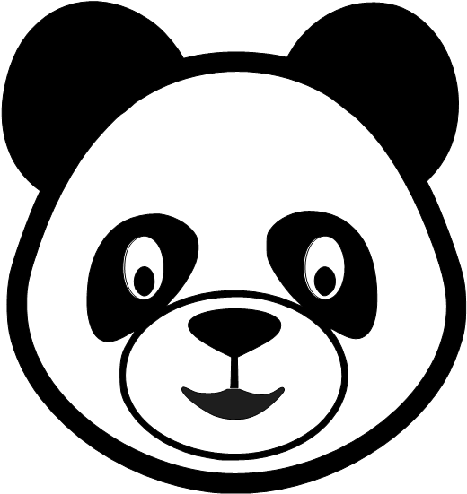 Cute Panda Head Clipart Free - Panda Bear Head Clipart (546x582)