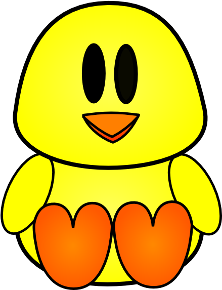 Baby Chick Clipart Ba Chick Clip Art At Clker Vector - Easy To Draw Baby Chick (438x599)