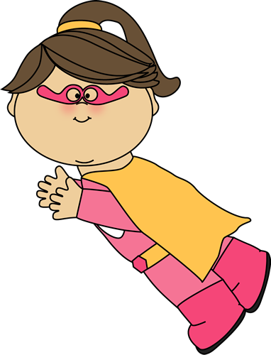 Superhero Girl Flying - My Cute Graphics Superhero (382x500)
