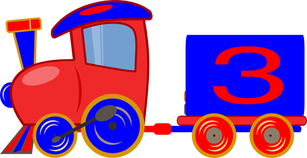 Loco Train Clip Art - Birthday Train Clipart Free (600x309)