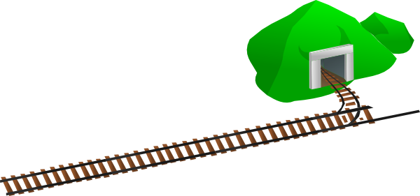 Rail Clipart - Train Rail Clipart (600x281)