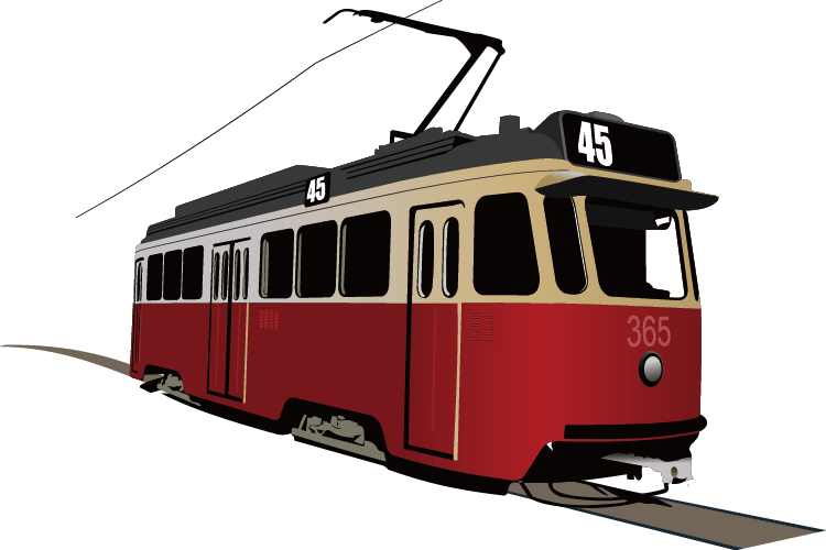 Trams In Lisbon Rapid Transit Clip Art - Tram Clip Art Free (750x500)