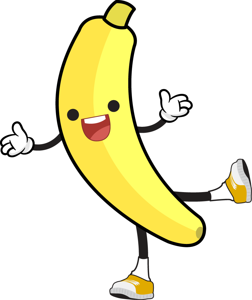 Clipart Banana - Cartoon Banana (842x1001)