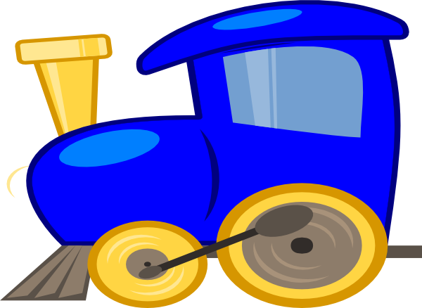 Blue Loco Train Clip Art At Clkercom Vector - Blue Train Engine Clipart (600x438)