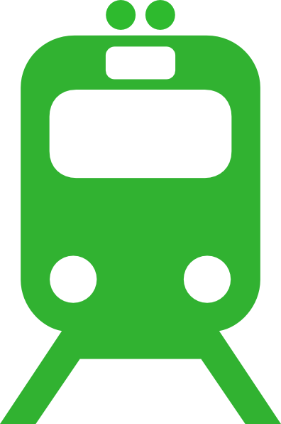 Public Service Clip Art - Green Train Clipart (396x596)