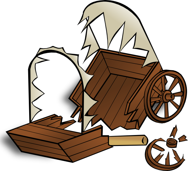 Caravan - Clipart - Wrecked Clip Art (600x547)