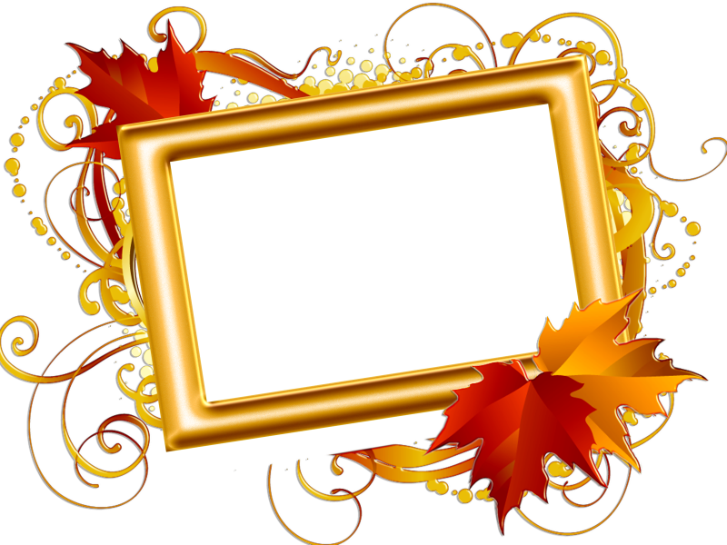 Borders And Frames, Graphics, Autumn, Clip Art, Gifs, - Tubes Cadre Automne (800x600)