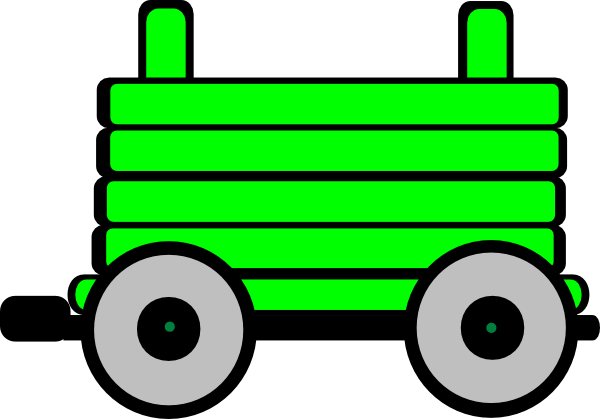 Clipart Train With 3 Carriages (600x419)