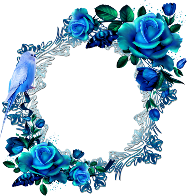 Transparent Blue Rose Clip Art (600x628)