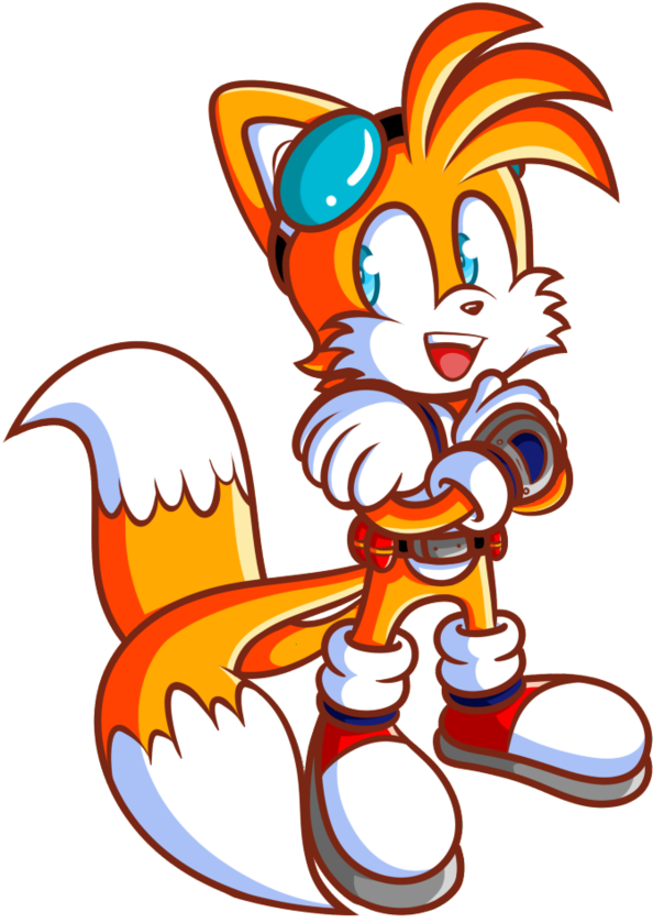 Tails The Awesome Two Tailed Fox - Miles Prower Tails (600x843)