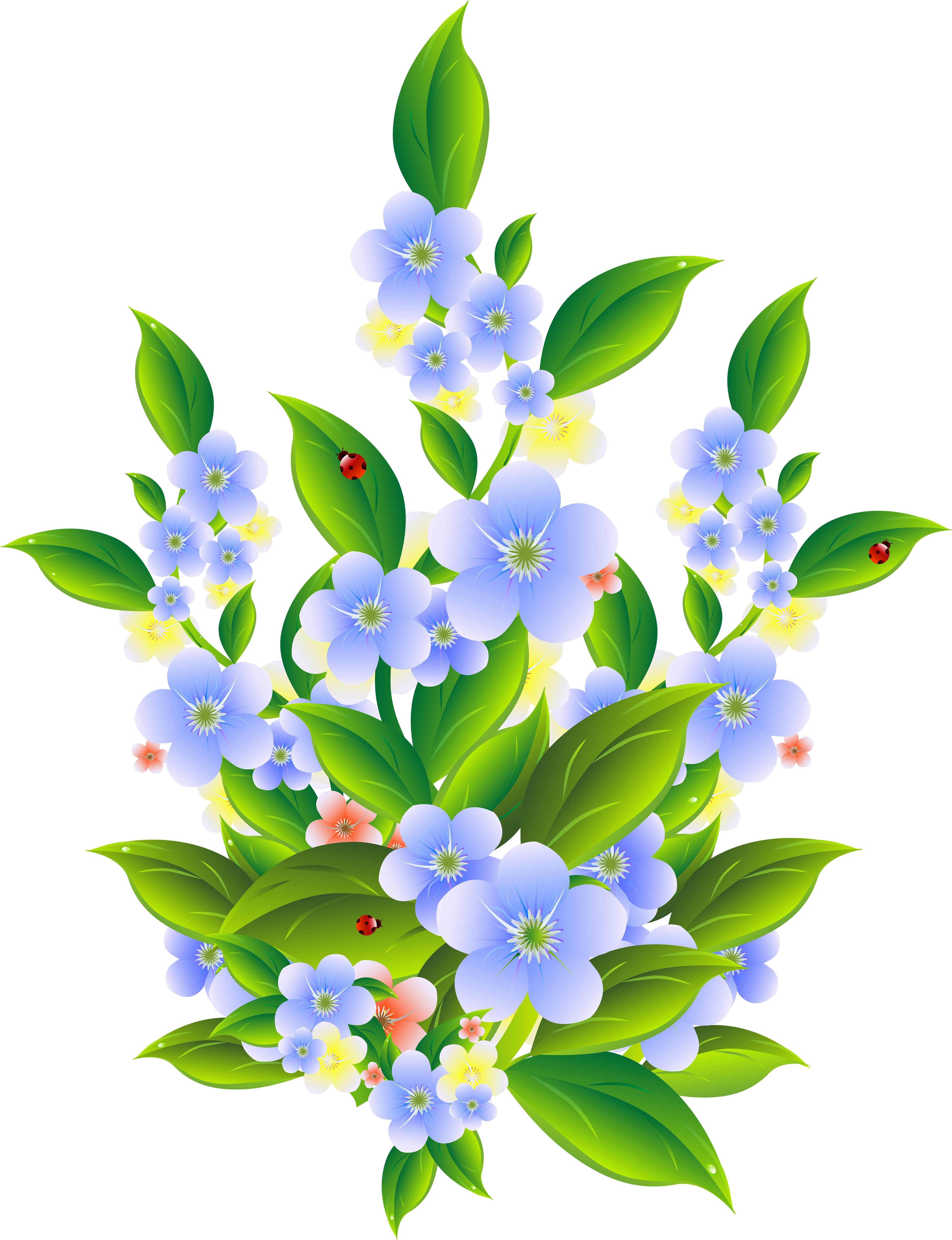 Floral Bush Decoration Transparent Clip Art Png Image - Mindfulness Colouring Book: Relaxation, Meditation (3840x5000)