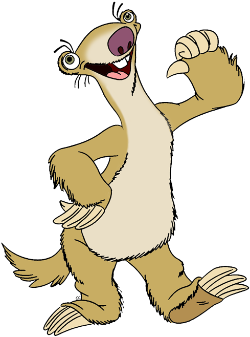 Sid Ice Age Cartoon (489x658)