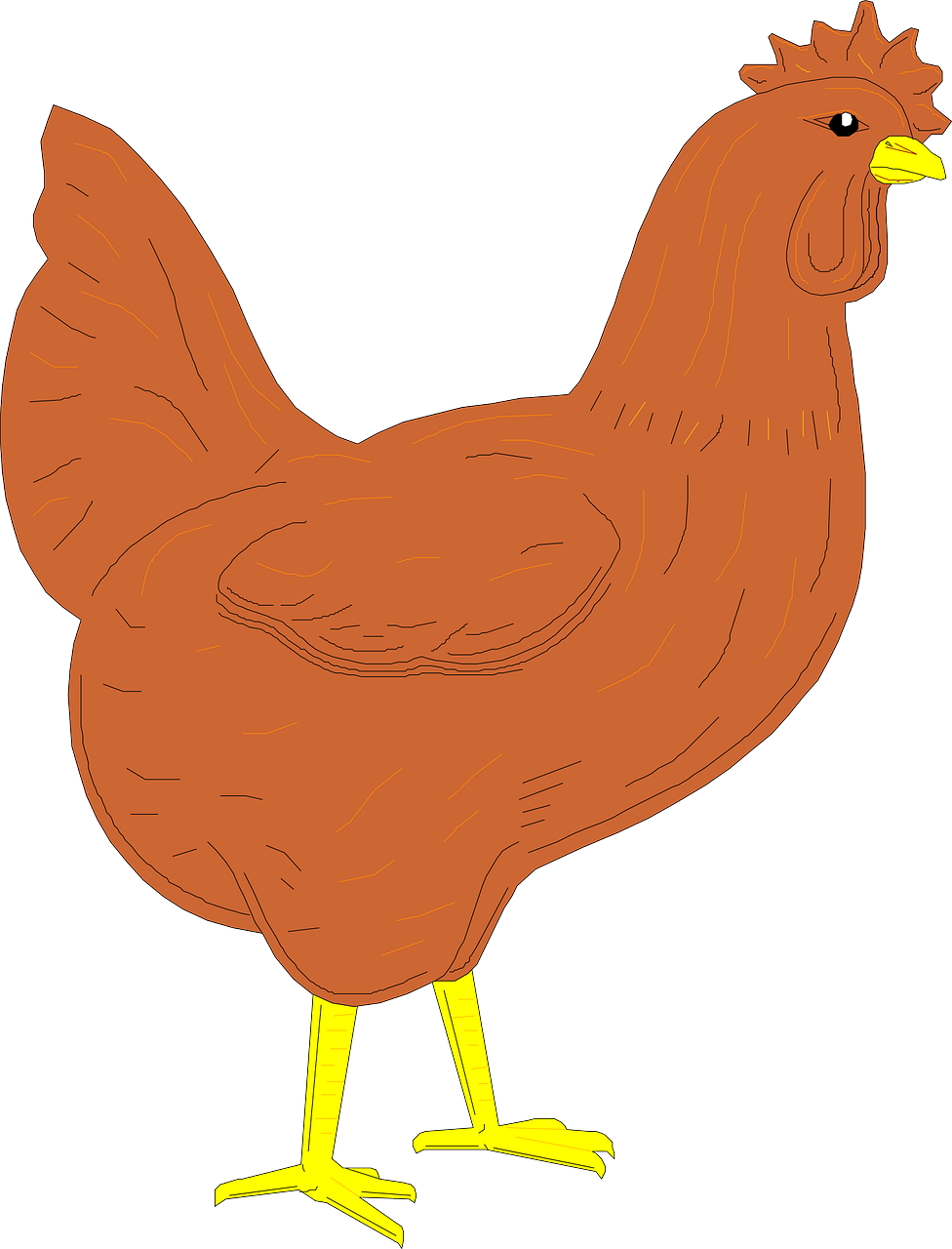Rooster Cliparts - Hen Clip Art Png (976x1280)