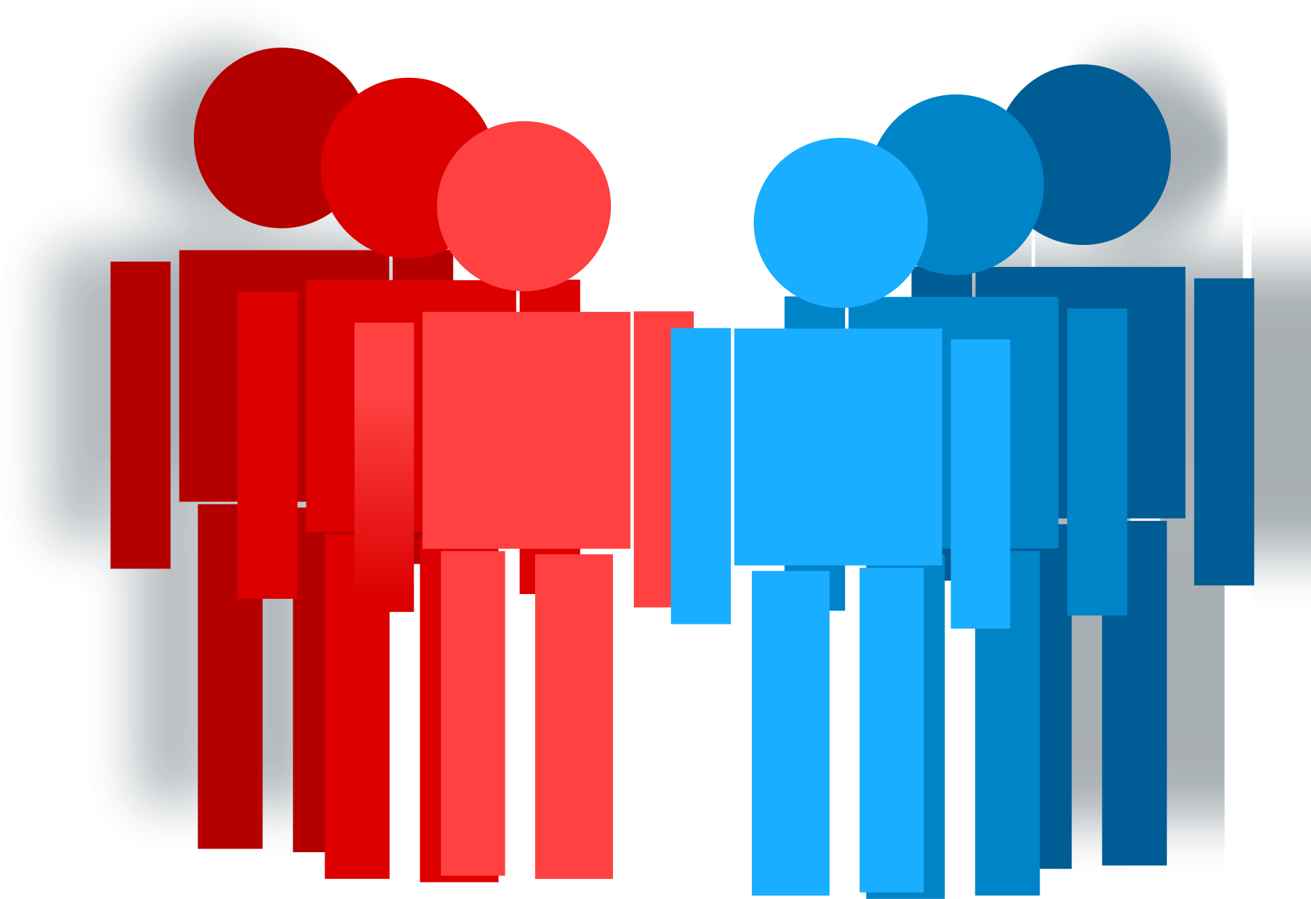Clipart Info - Blue And Red Stick Figures (2400x1800)