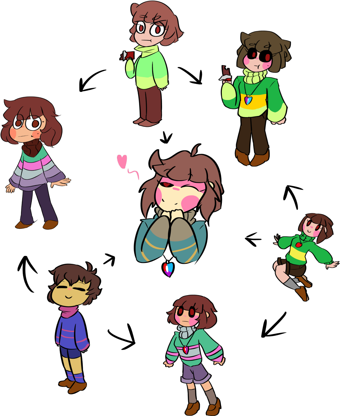 Undertale Child Clip Art Product Cartoon Male Human - Undertale Chara And Frisk Fusion (1280x1517)