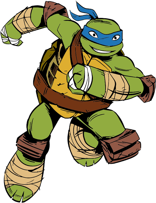 Ninja Clipart Mouse - Teenage Mutant Ninja Turtles Cartoon (519x677)