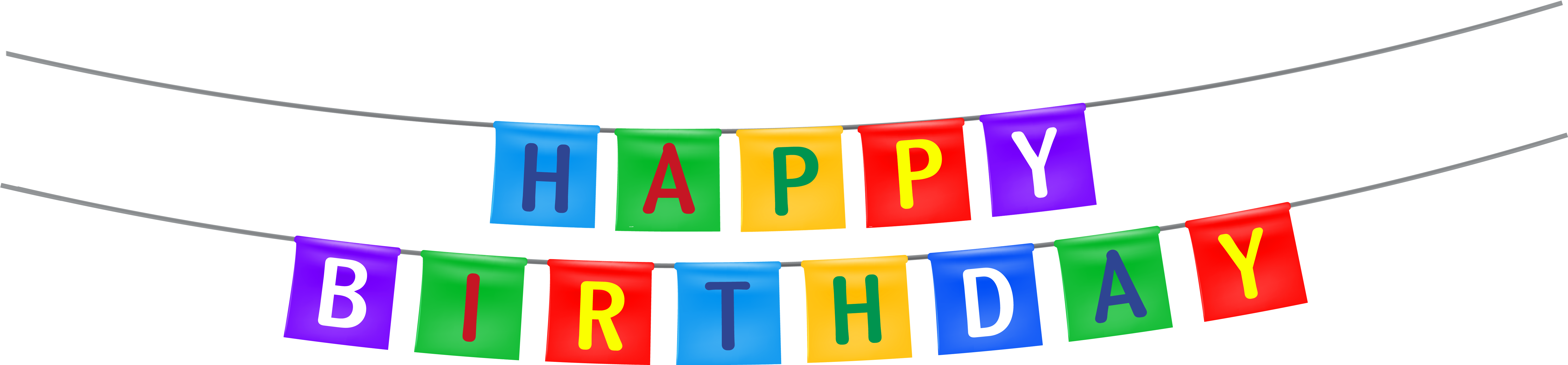 Birthday Cake Serpentine Streamer Party Clip Art - Happy Birthday Banner Png (6031x1628)