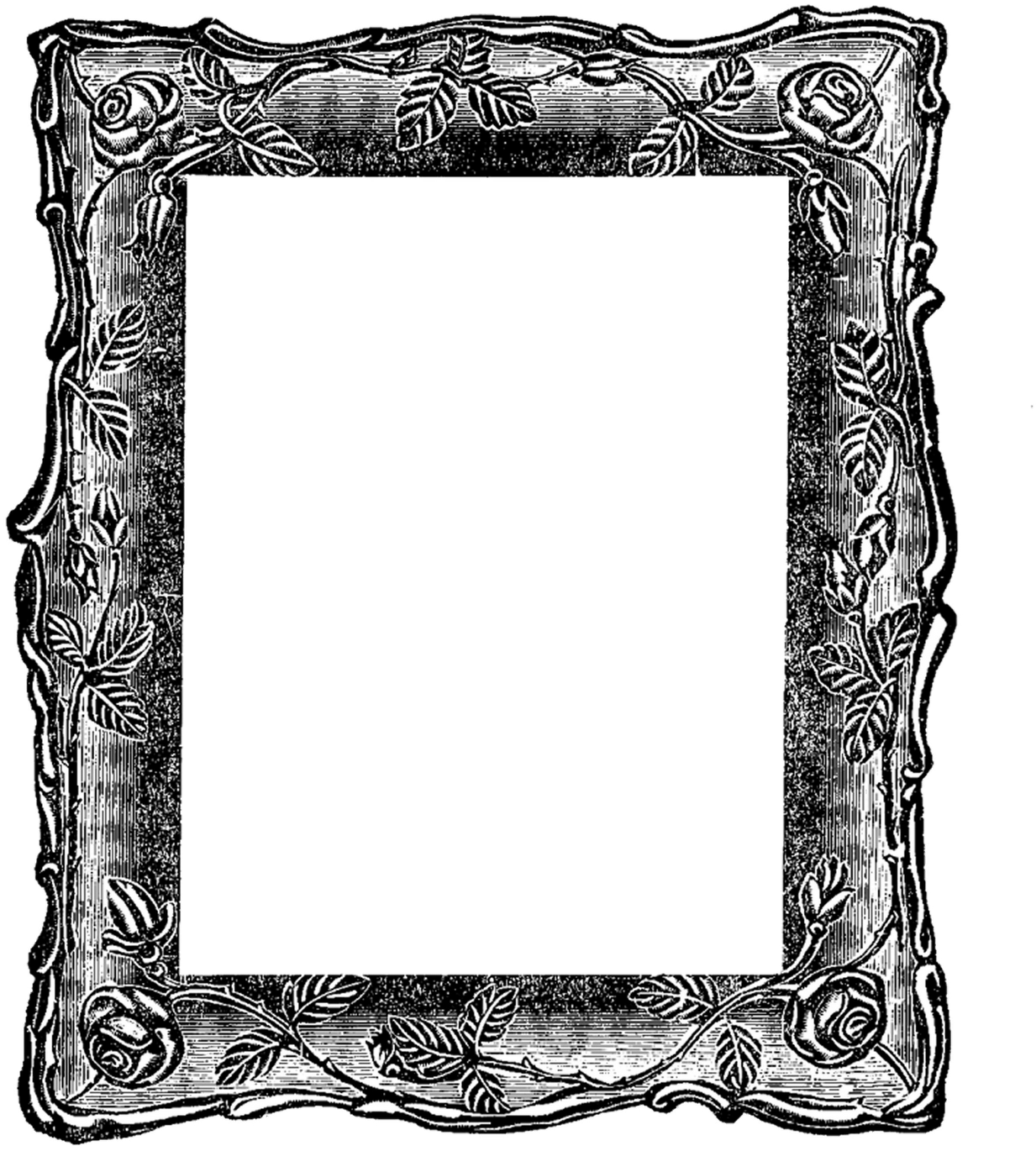 Free Vintage Frame Clip Art From The Graphics Fairy - Simply Love You More Than I Love Life Itself (1325x1600)