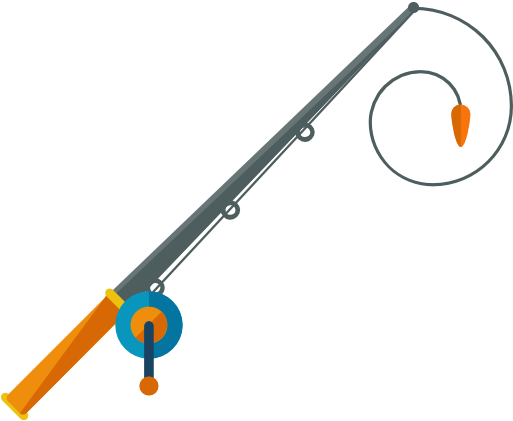 Fishing Rod Clipart Stick Man - Fishing Rod Icon (512x512)