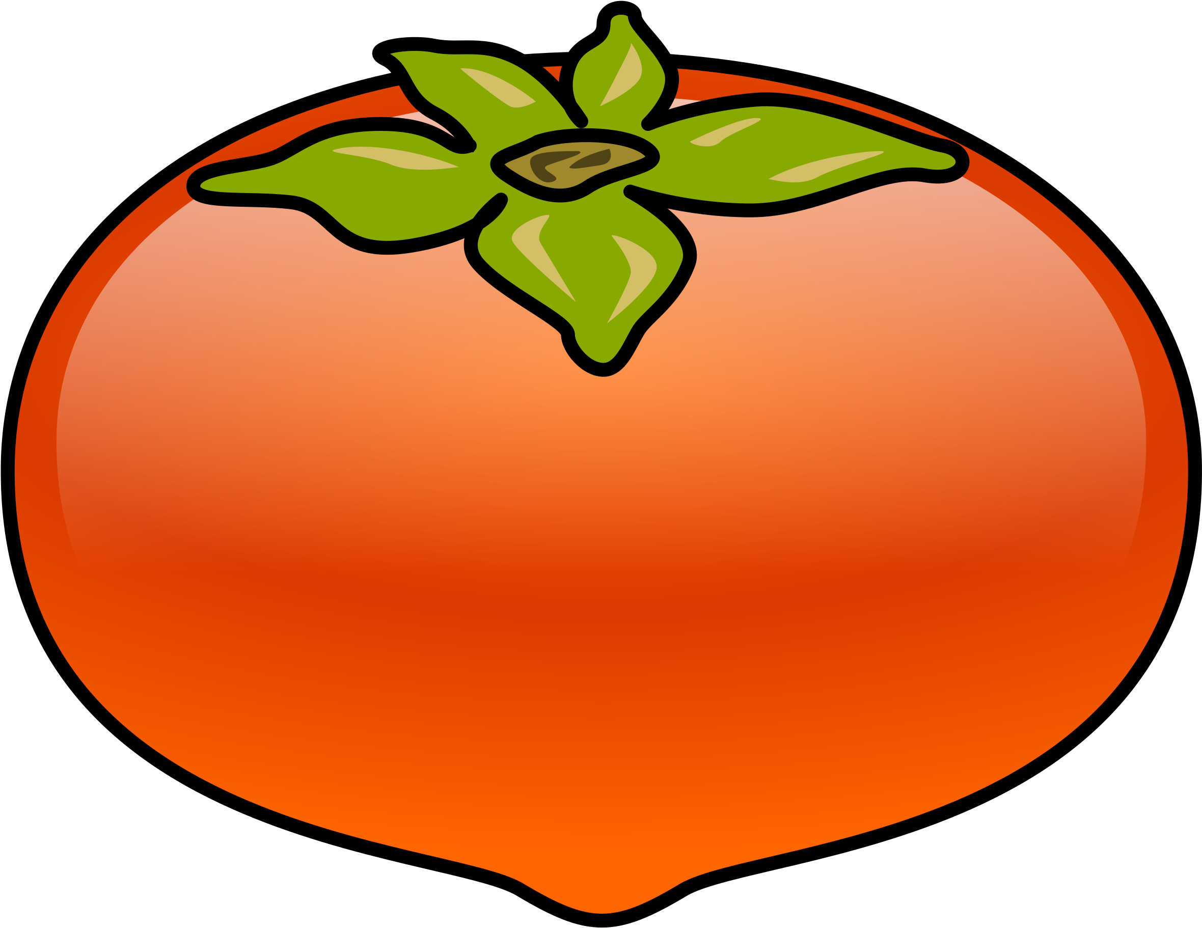 Png - Persimmon Clipart (2400x1827)