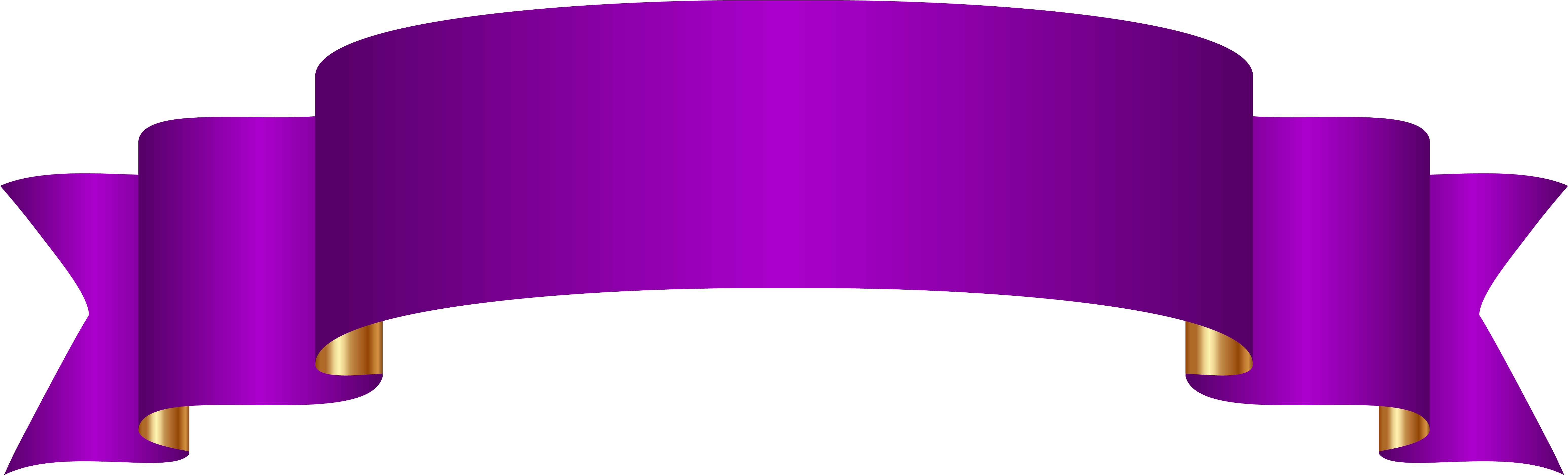 Purple Banner Transparent Png Clip Art Image - Faixa Para Topo De Bolo (6310x2000)